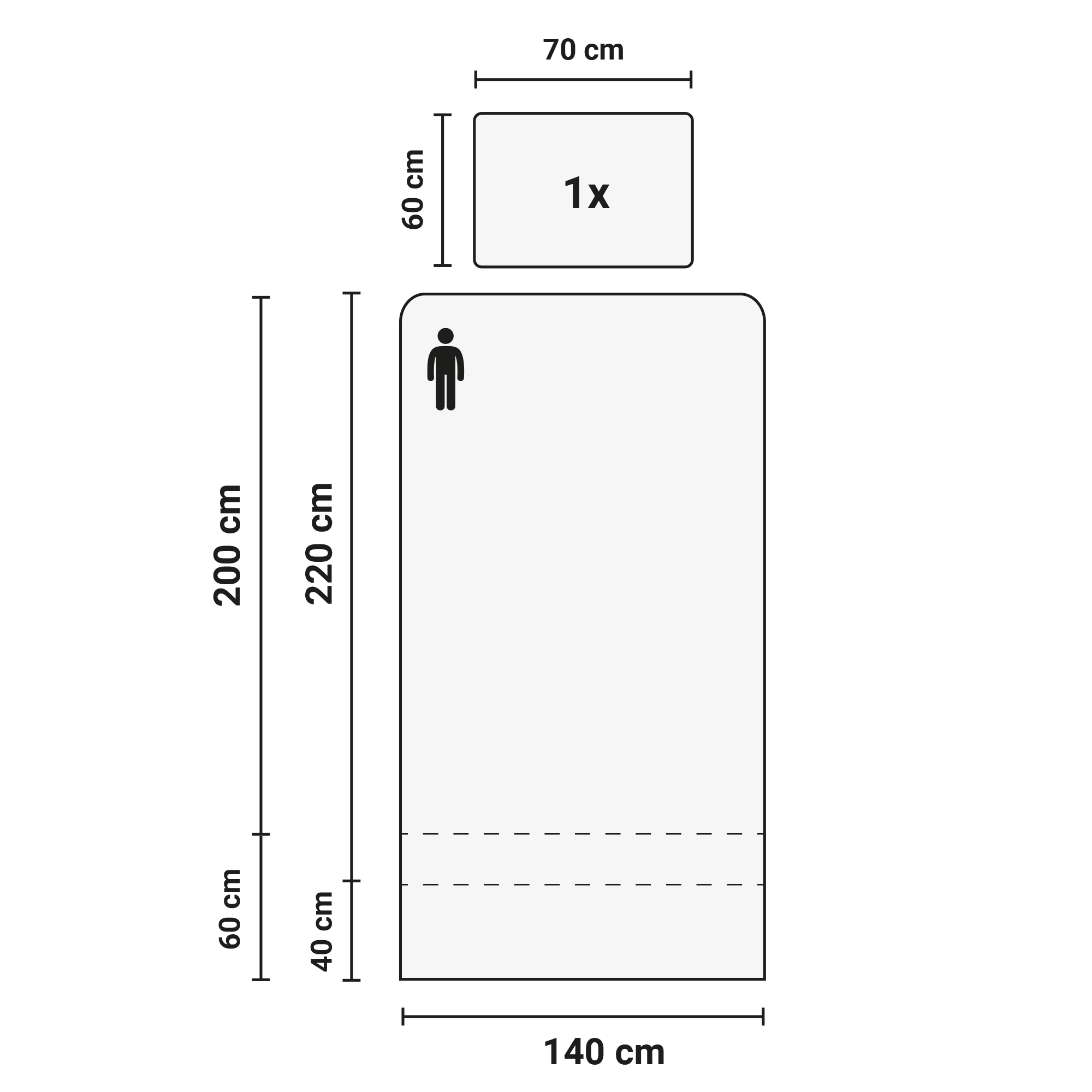 Dekbedovertrek Percal - 100% percal katoen - 140x200/220 - roze/wit